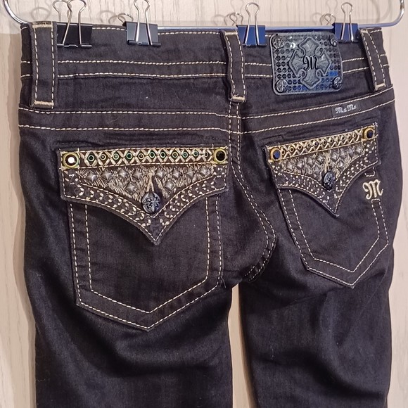 NWOT Miss Me Jeans, Size 27, Black, Bedazzled, 32W x 29L, Skinny, Stretch Denim - Picture 12 of 12